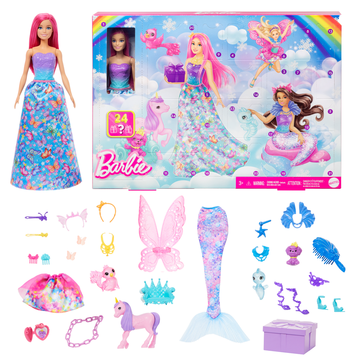 Barbie-Calendrier de L’Avent Barbie Dreamtopia-Poupée et Accessoires